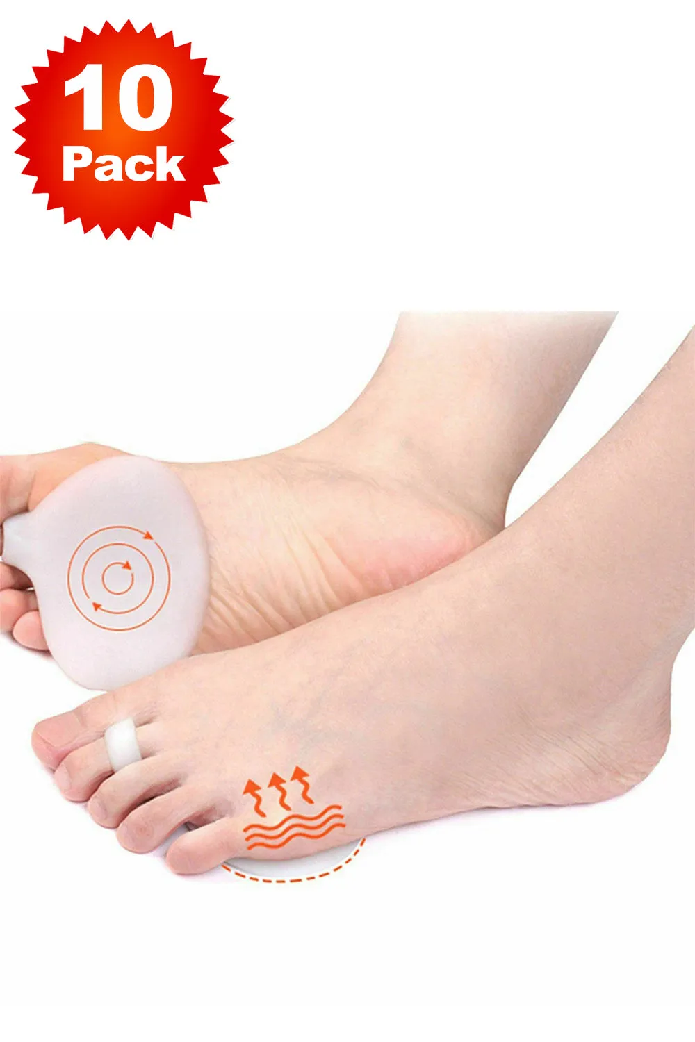 10 Pack Anti Slip Forefoot Shoe Insole