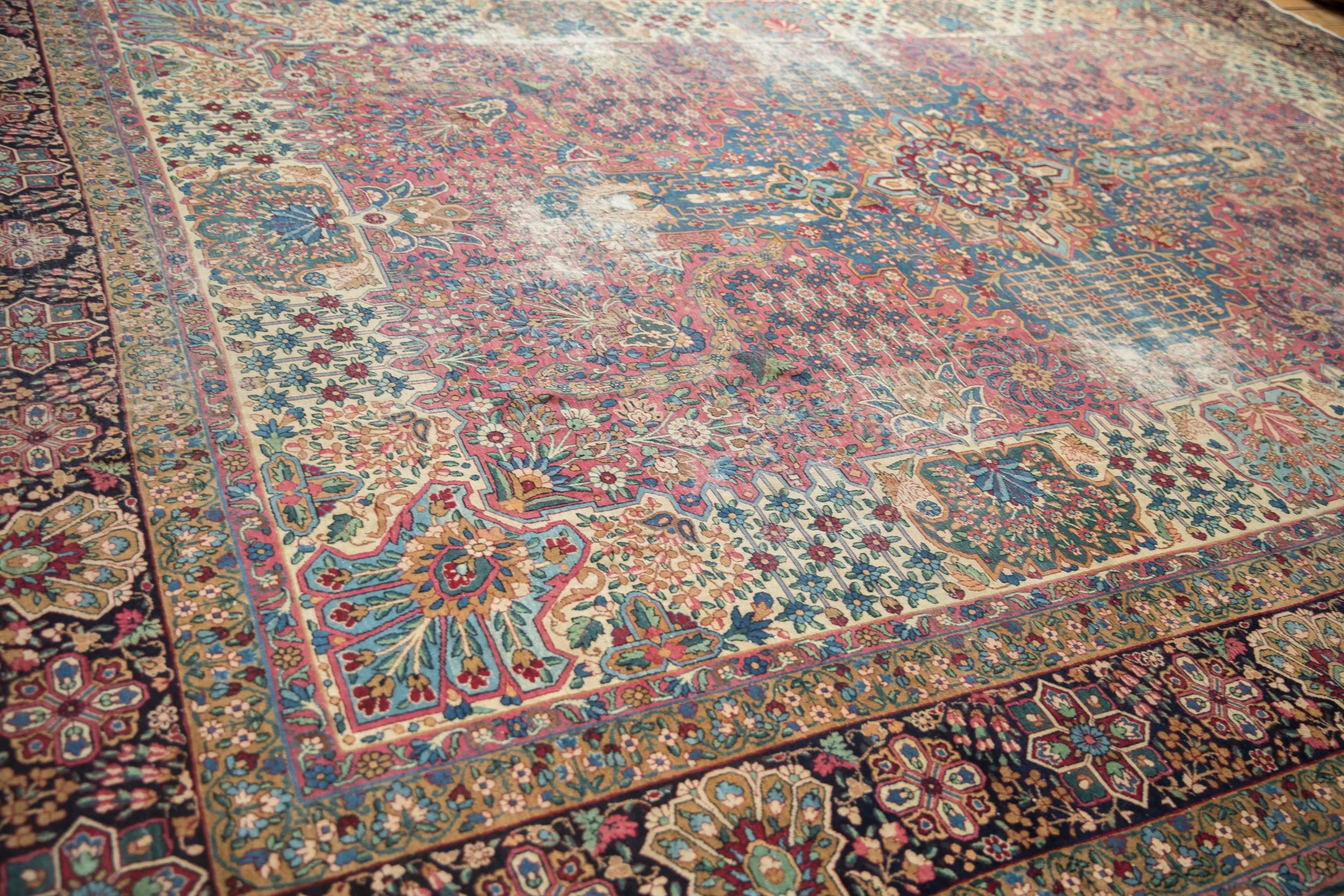 10.5x14 Antique Kerman Carpet