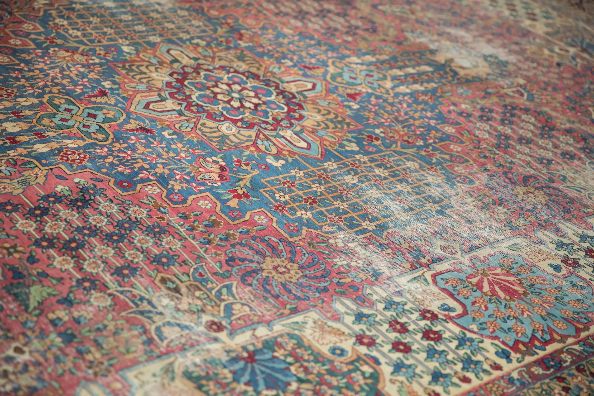 10.5x14 Antique Kerman Carpet