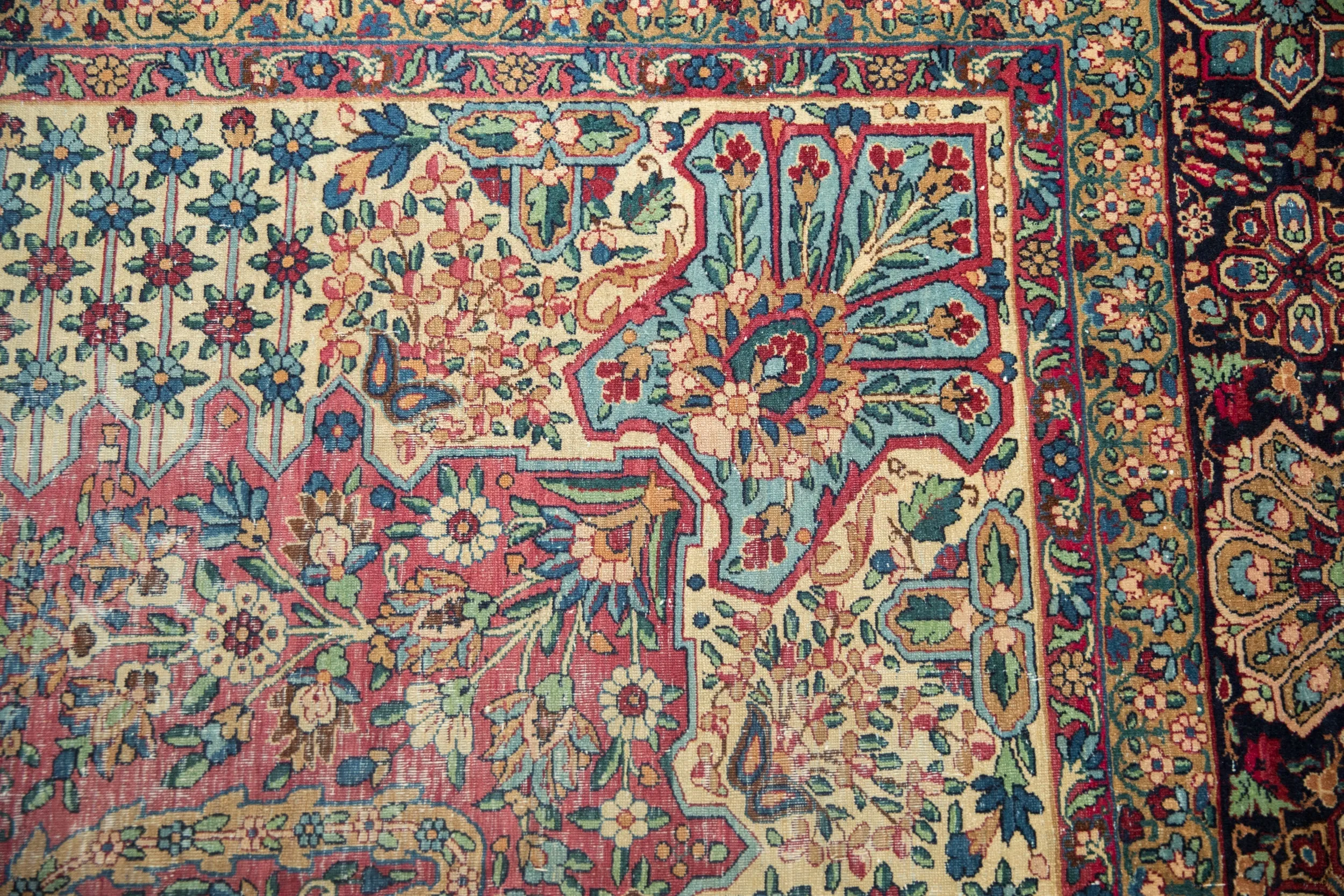 10.5x14 Antique Kerman Carpet