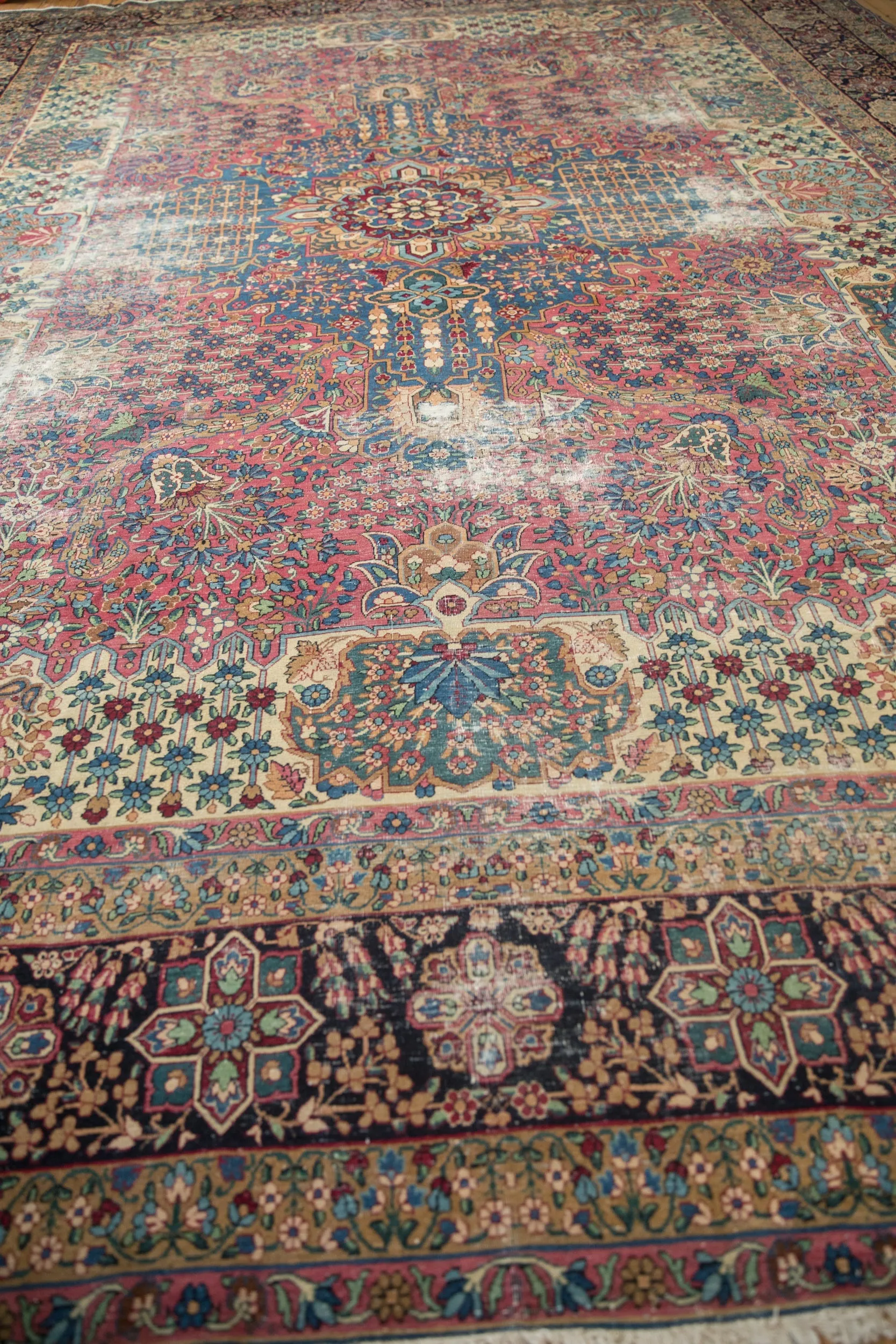 10.5x14 Antique Kerman Carpet
