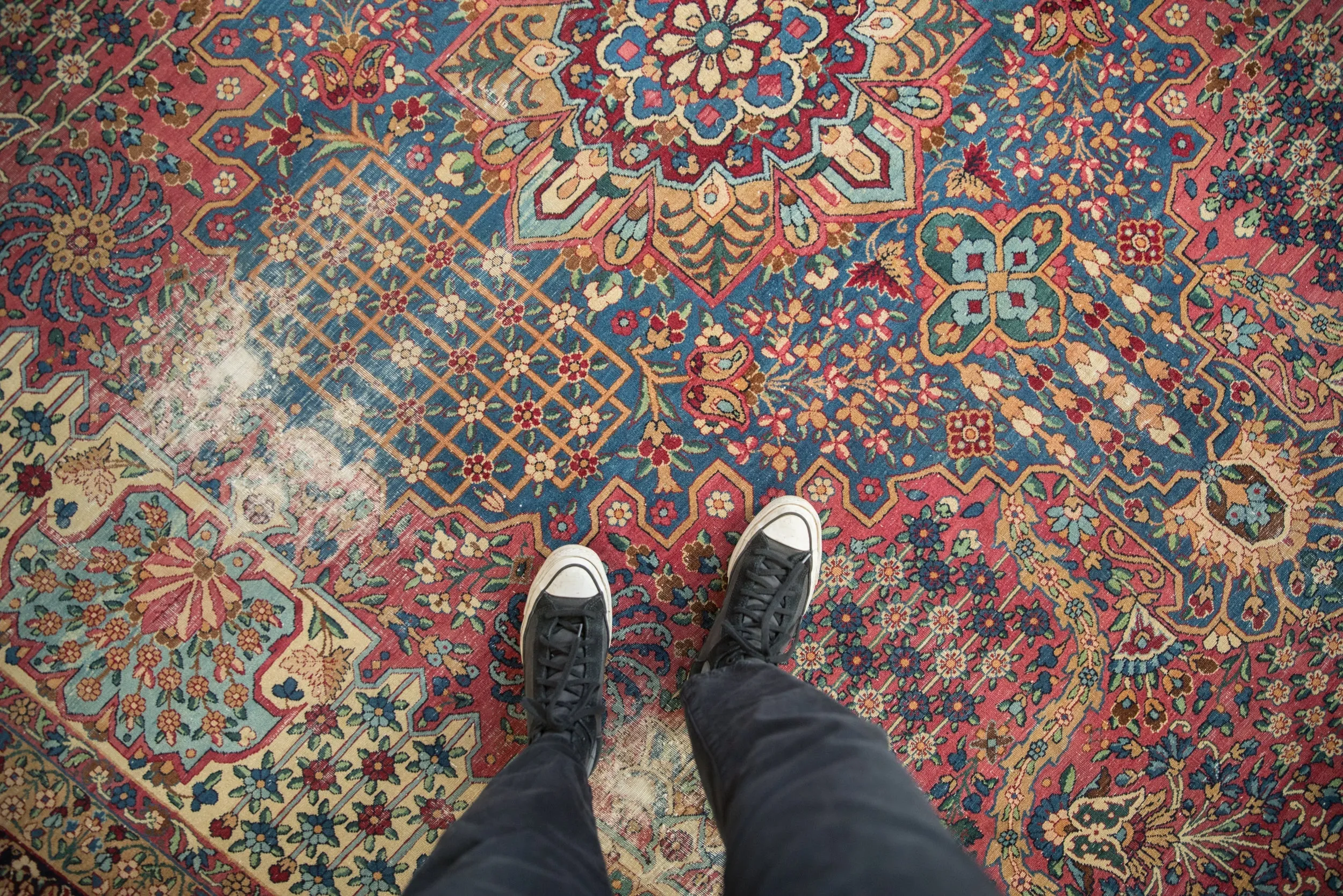 10.5x14 Antique Kerman Carpet