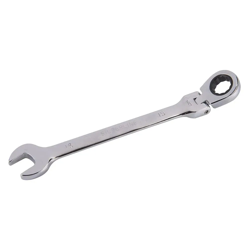 15MM FLEXIBLE HEAD RATCHET SPANNER 793805 - LIFETIME WARRANTY