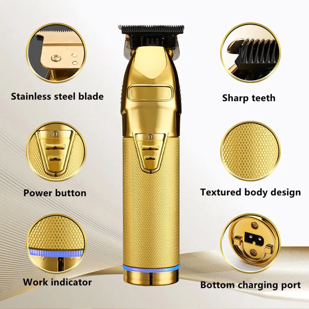 ($199.99 Value) Hair Clippers for Men, PRO Gold FX Skeleton Trimmer FX Cordle...