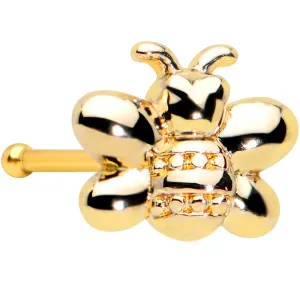 20 Gauge 1/4 Gold Tone Simply Stylish Bee Nose Bone
