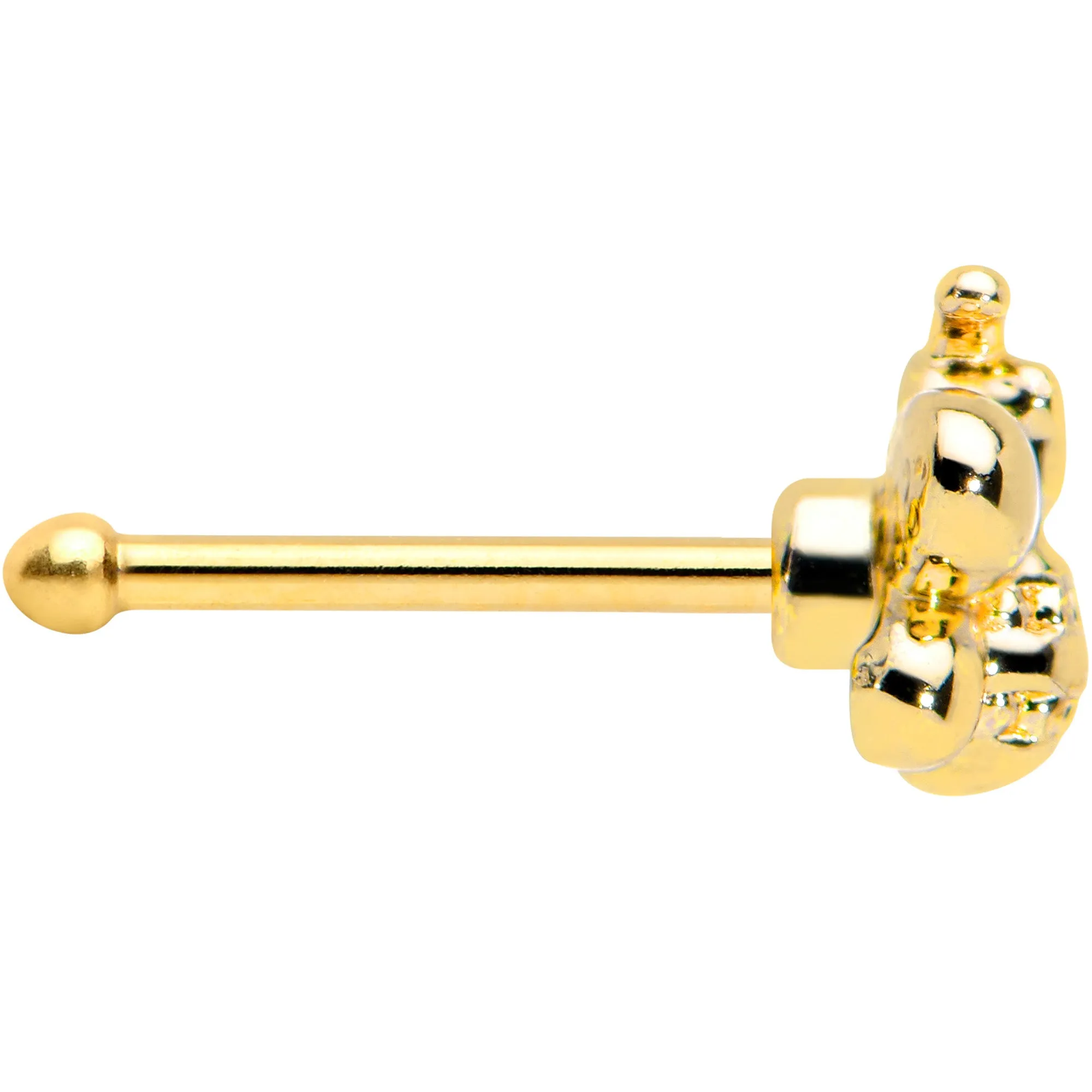 20 Gauge 1/4 Gold Tone Simply Stylish Bee Nose Bone