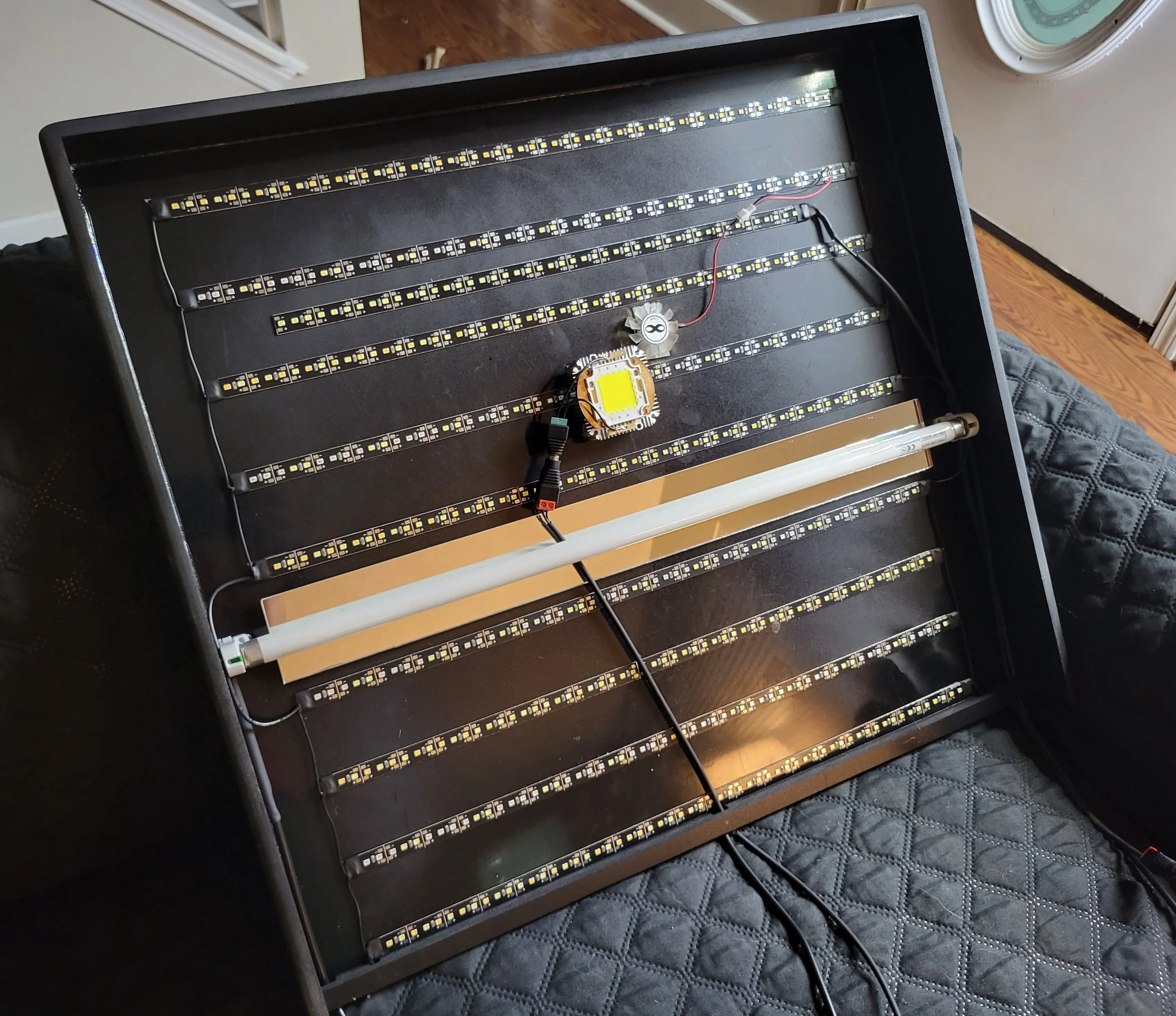 23" x 20" LED Strips, 50w spot, T5 UVB and Halogen heat
