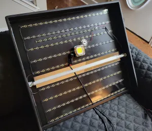 23" x 20" LED Strips, 50w spot, T5 UVB and Halogen heat