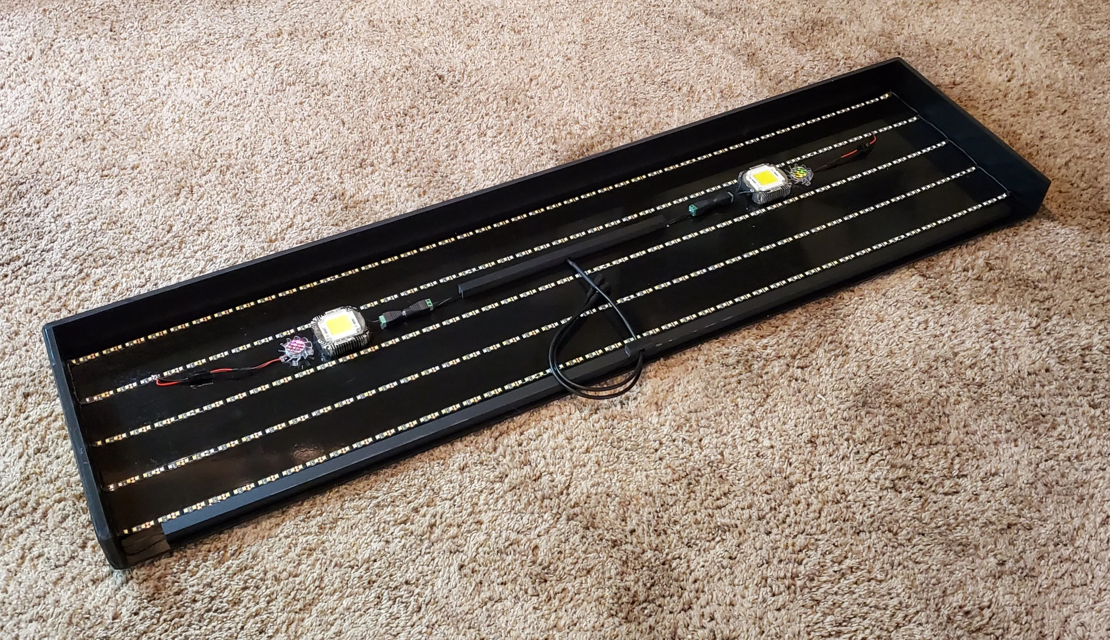 45" x 19" with triple 30w Spotlights