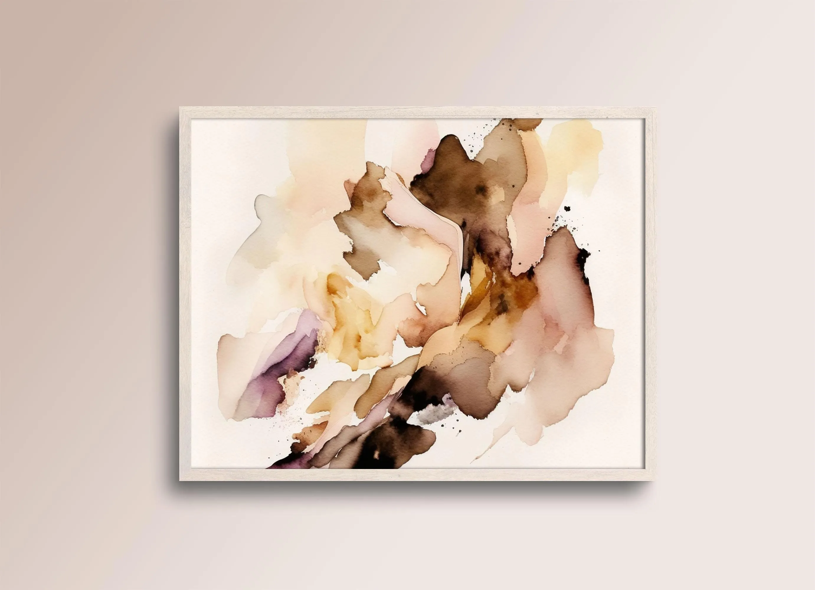 Abstract Art Print, Stunning Pink and Brown Design Reminiscent of Texas Duststorm - Perfect for Southwestern Decor Gifts