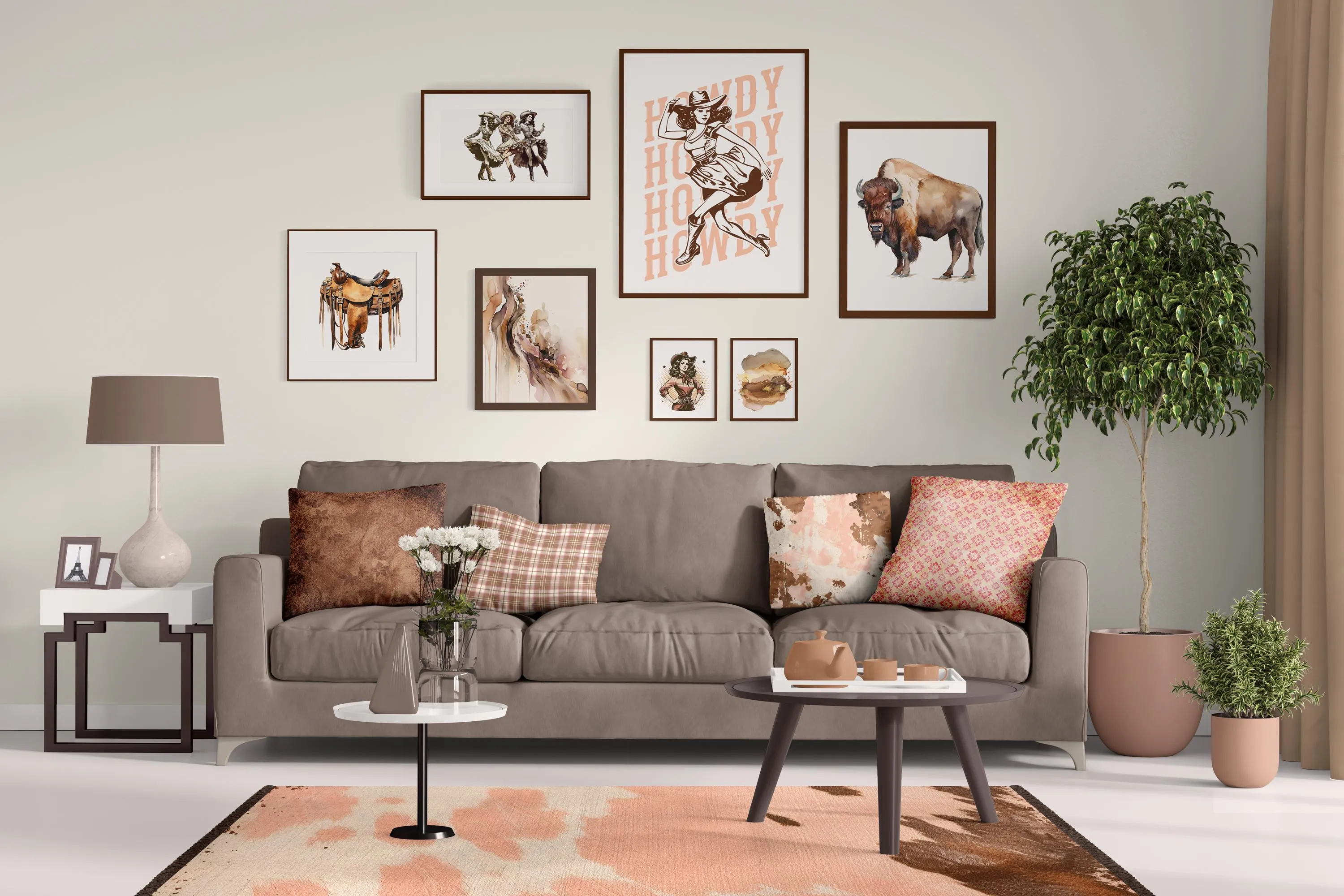 Abstract Art Print, Stunning Pink and Brown Design Reminiscent of Texas Duststorm - Perfect for Southwestern Decor Gifts