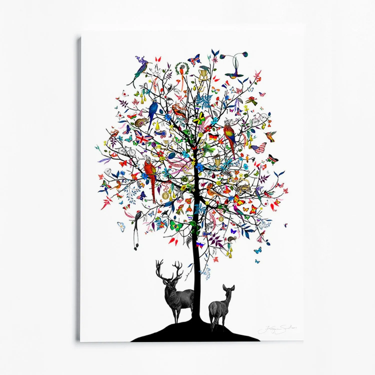Althjodlegt Tre - International tree - Art Print
