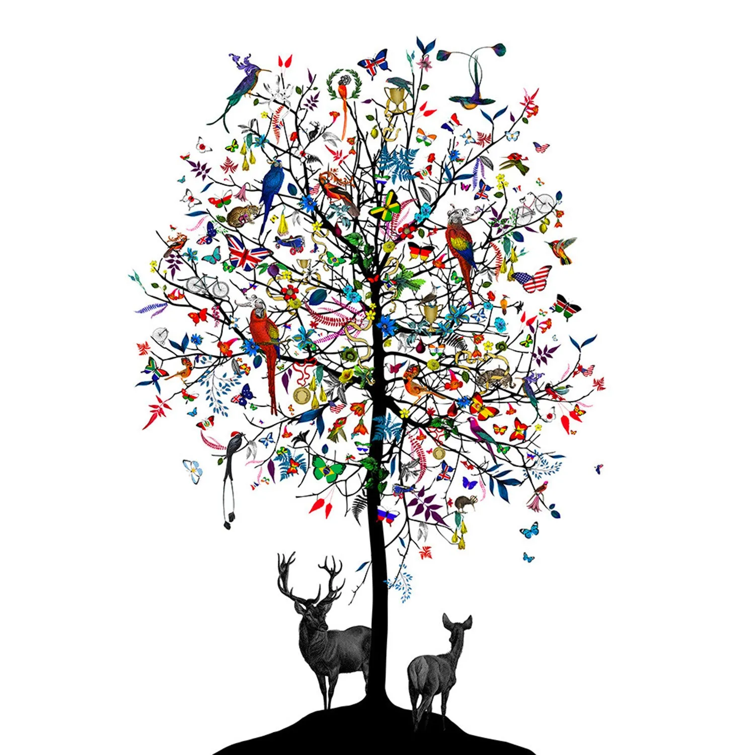 Althjodlegt Tre - International tree - Art Print