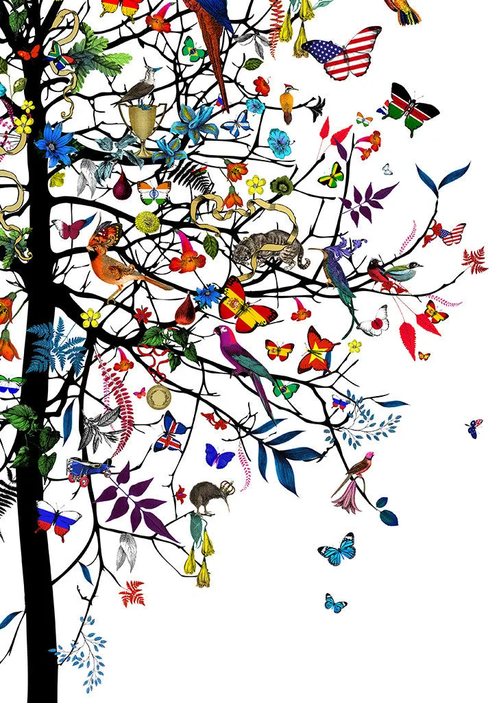 Althjodlegt Tre - International tree - Art Print