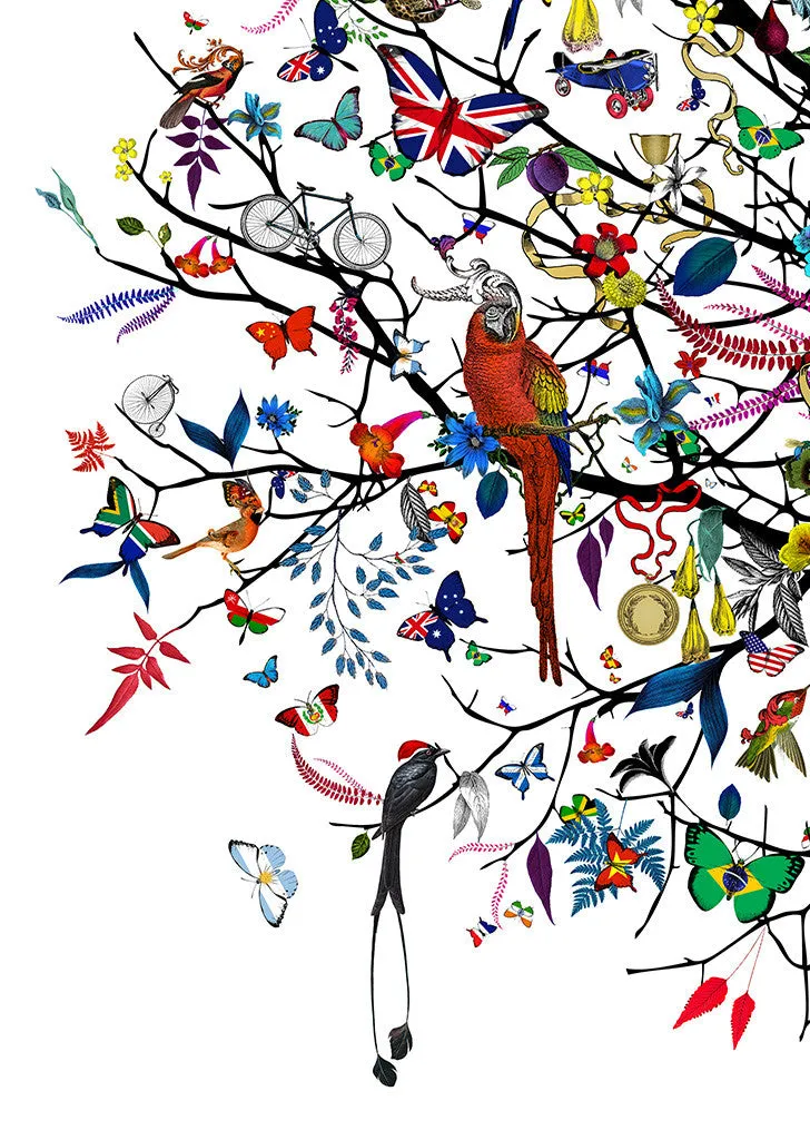 Althjodlegt Tre - International tree - Art Print