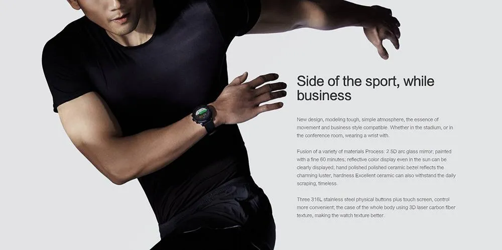 Amazfit 2 Stratos GPS Running Smartwatch (English Version)