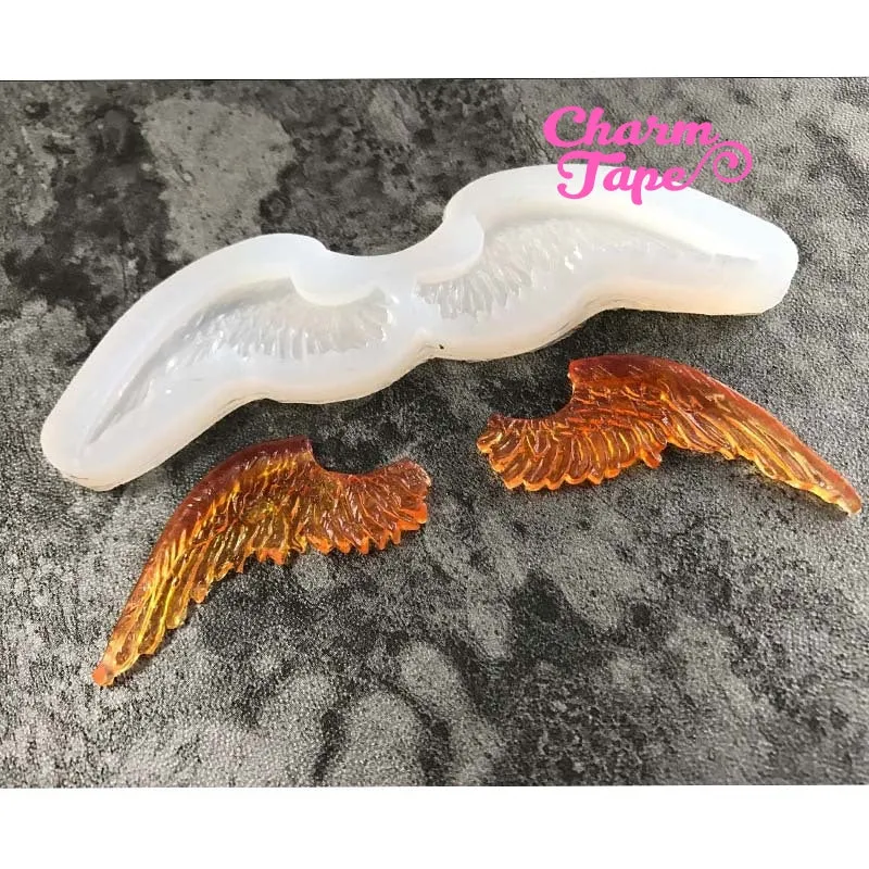 Angel Wings charm Silicon mold flexible, for polymer clay, resin jewelry Q124