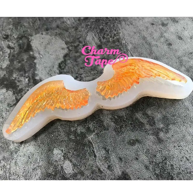 Angel Wings charm Silicon mold flexible, for polymer clay, resin jewelry Q124