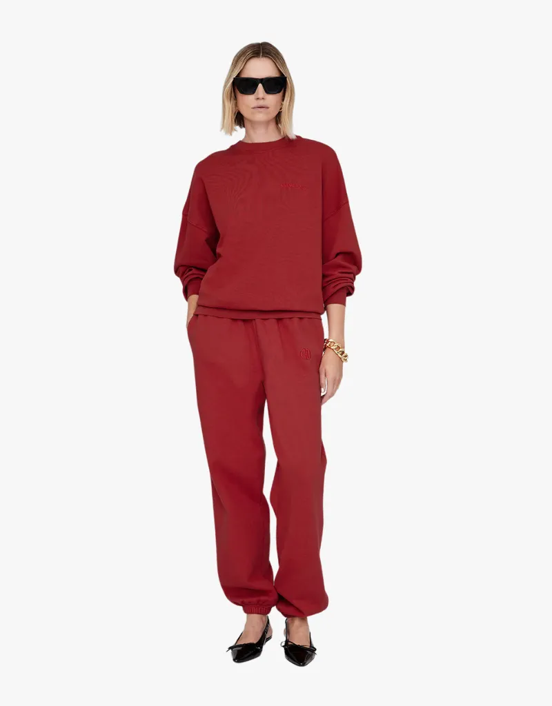 Anine Bing Miles Sweatshirt in Washed Red