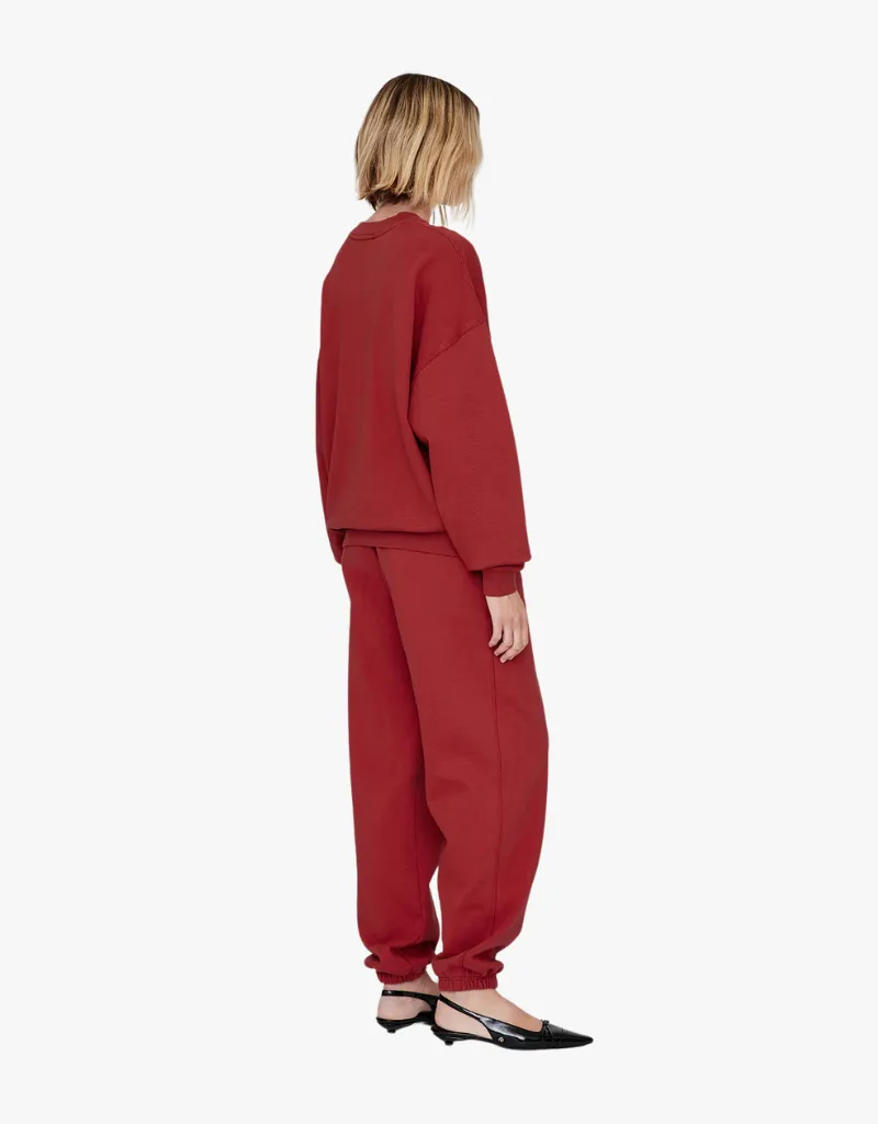 Anine Bing Miles Sweatshirt in Washed Red