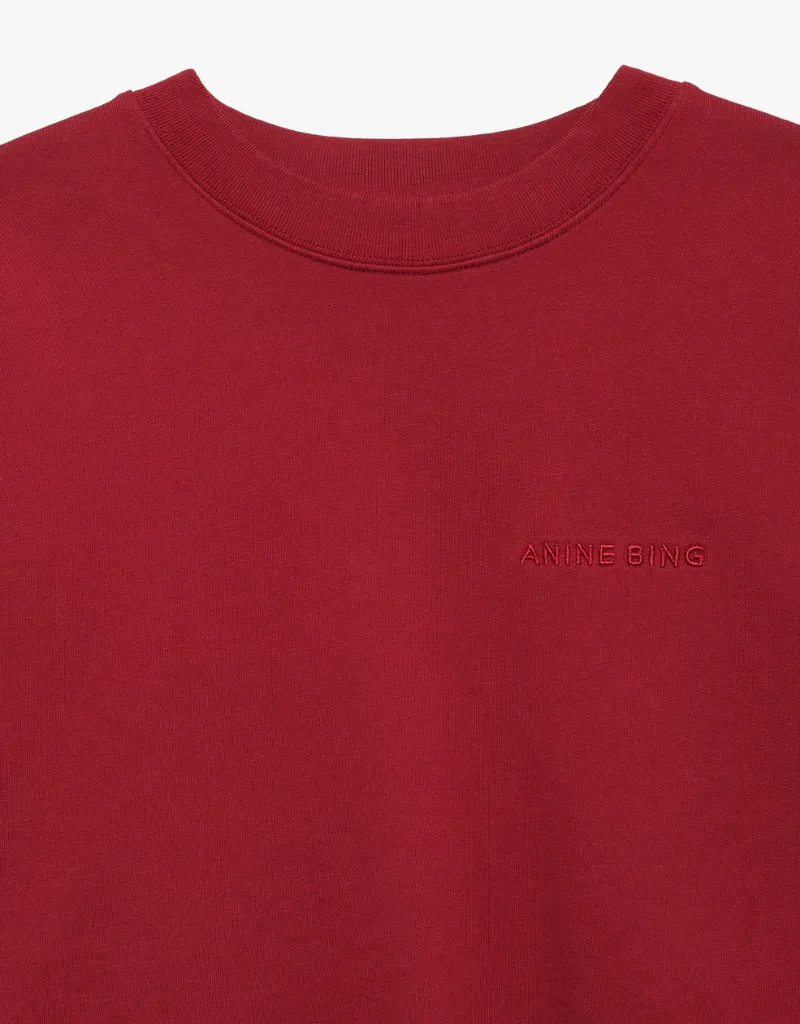 Anine Bing Miles Sweatshirt in Washed Red