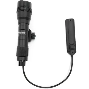 AYIN Tactical Storm 1200 Lumen Long Gun Light, Rechargeable, Dual Fuel, Rail Mount, Remote Switch, Mounting Hardware, 18650 Battery, Charger, Color Black Retail Packaging / Gift Box