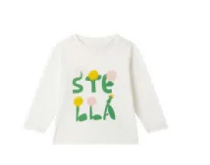 BABY GIRL LS TEE WITH STELLA LETTERING PRINT
