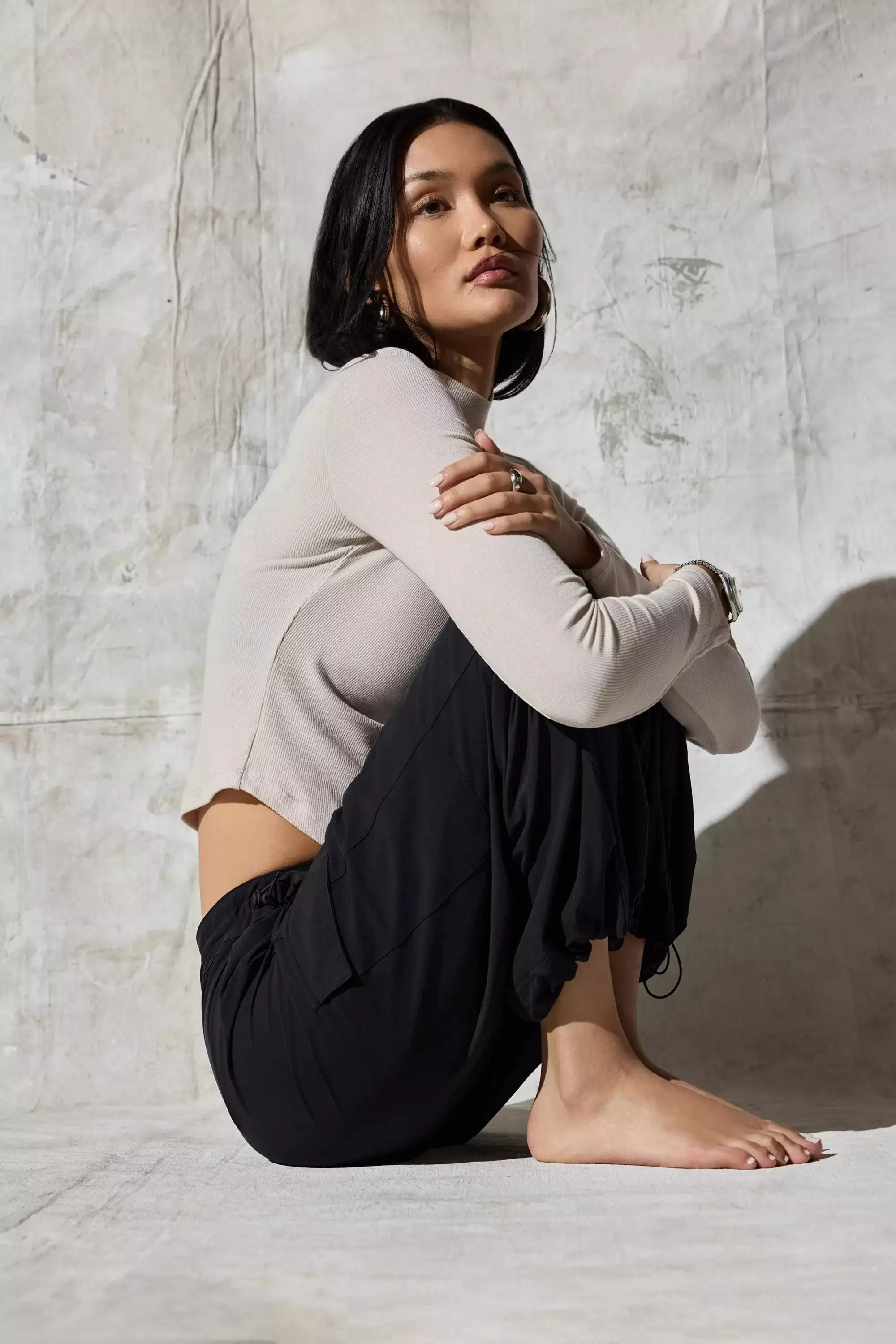 Baby Rib Long Sleeve - Stone
