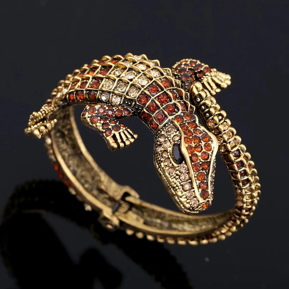Beautiful Vintage Crocodile Bangle