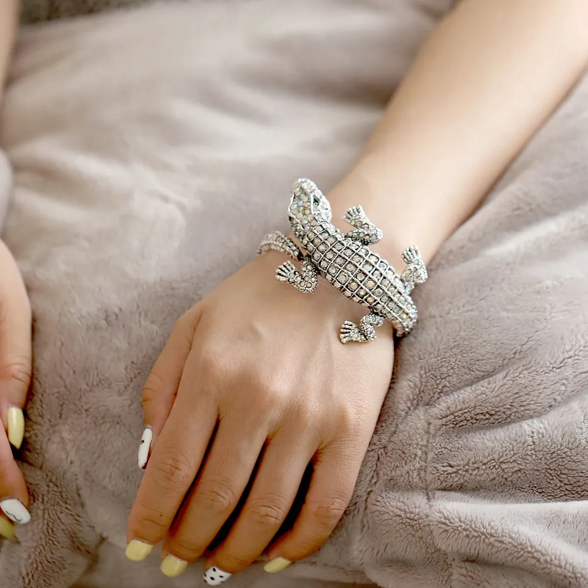 Beautiful Vintage Crocodile Bangle