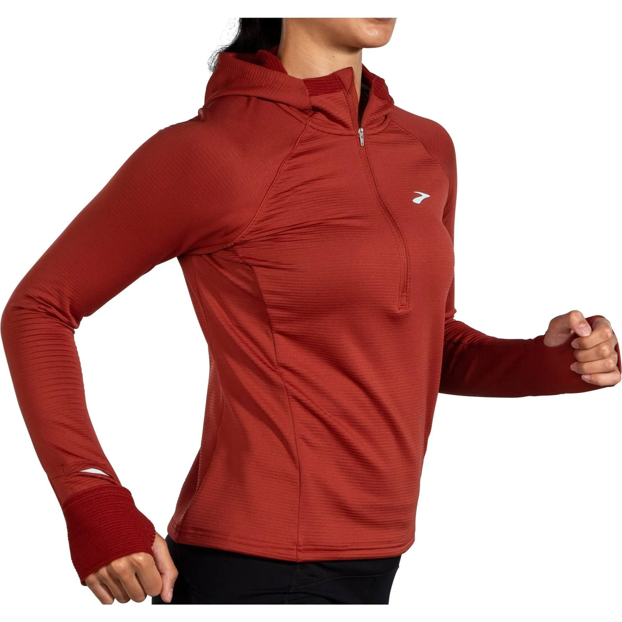 Brooks Notch Thermal 2.0 Womens Running Hoody - Red