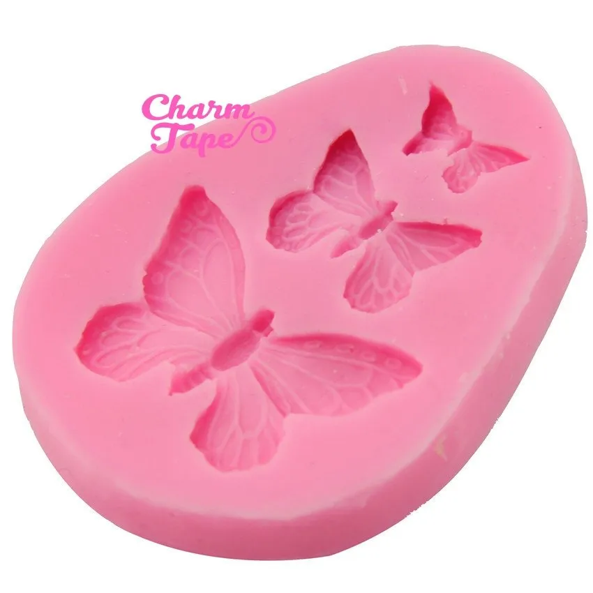 Butterfly Food Graded Silicon silicone mold for uv resin /cake/ fondant flexible mold H2411