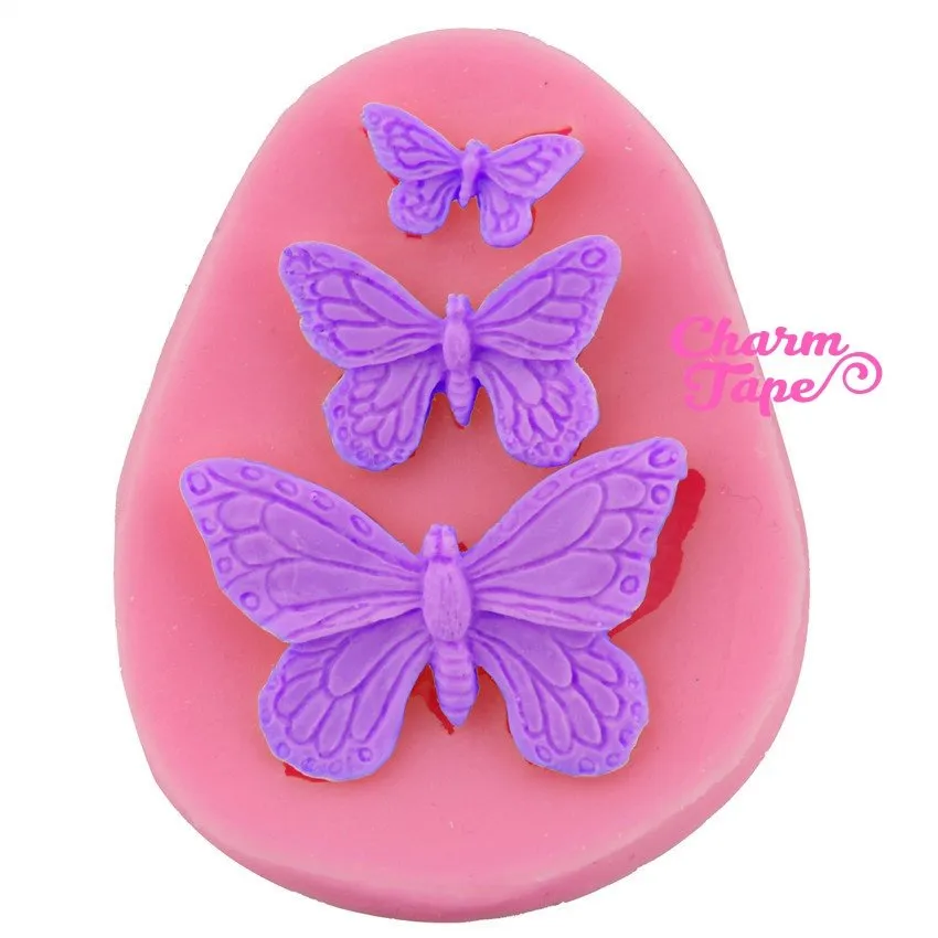 Butterfly Food Graded Silicon silicone mold for uv resin /cake/ fondant flexible mold H2411