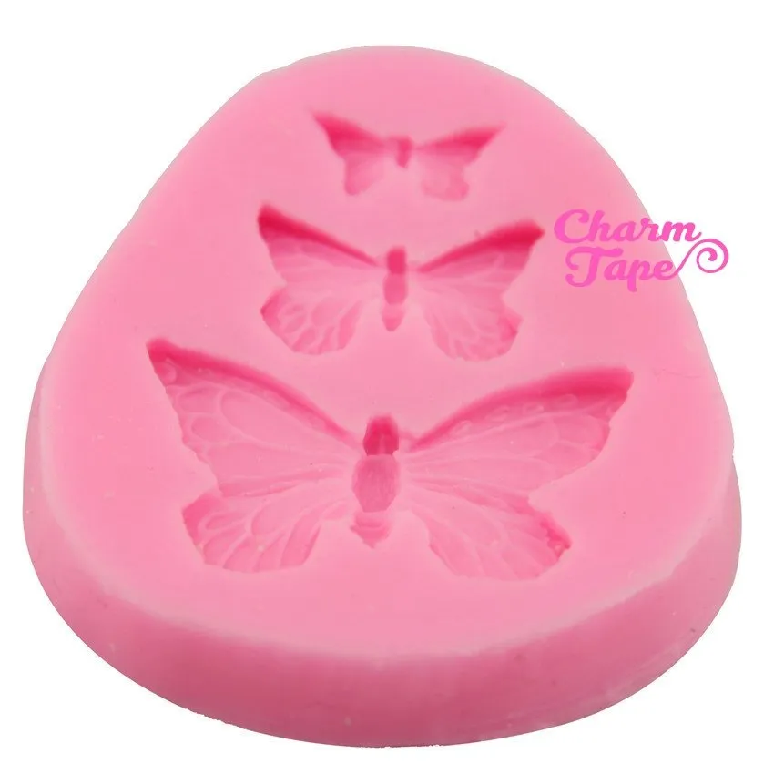 Butterfly Food Graded Silicon silicone mold for uv resin /cake/ fondant flexible mold H2411