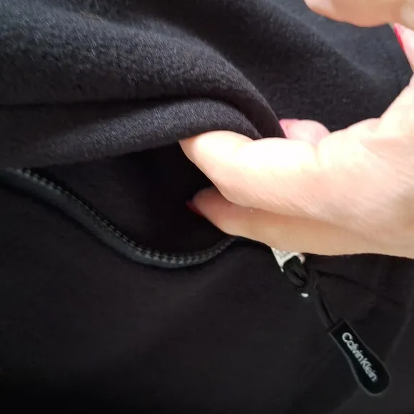 Calvin Klein Performace Black Zip-Up Fleece Jacket. Size Medium NWT