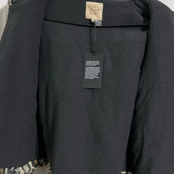 Chaser Zip Sherpa Hooded Animal Print full zip jacket NWT