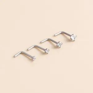 Chic Cubic Zirconia Titanium Nose Piercing Nose Stud