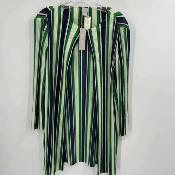 Chico’s Travelers Size 0 US S 4 Pleated Open Lightweight Wrinkle Free Jacket NEW