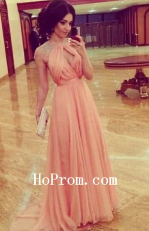Chiffon Prom Dresses,Long Prom Dress,A-Line Evening Dresses
