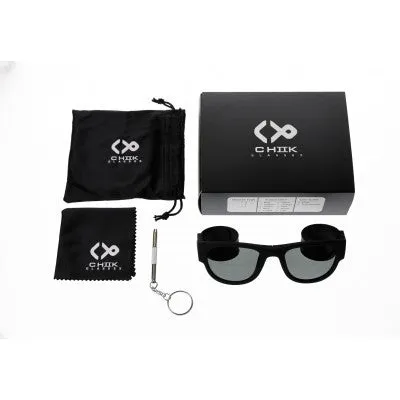 Chiik Glasses - UV400 Protection Flexible Sunglasses (Black)