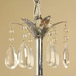 Chrome 3-light Black Shade Crystal Chandelier