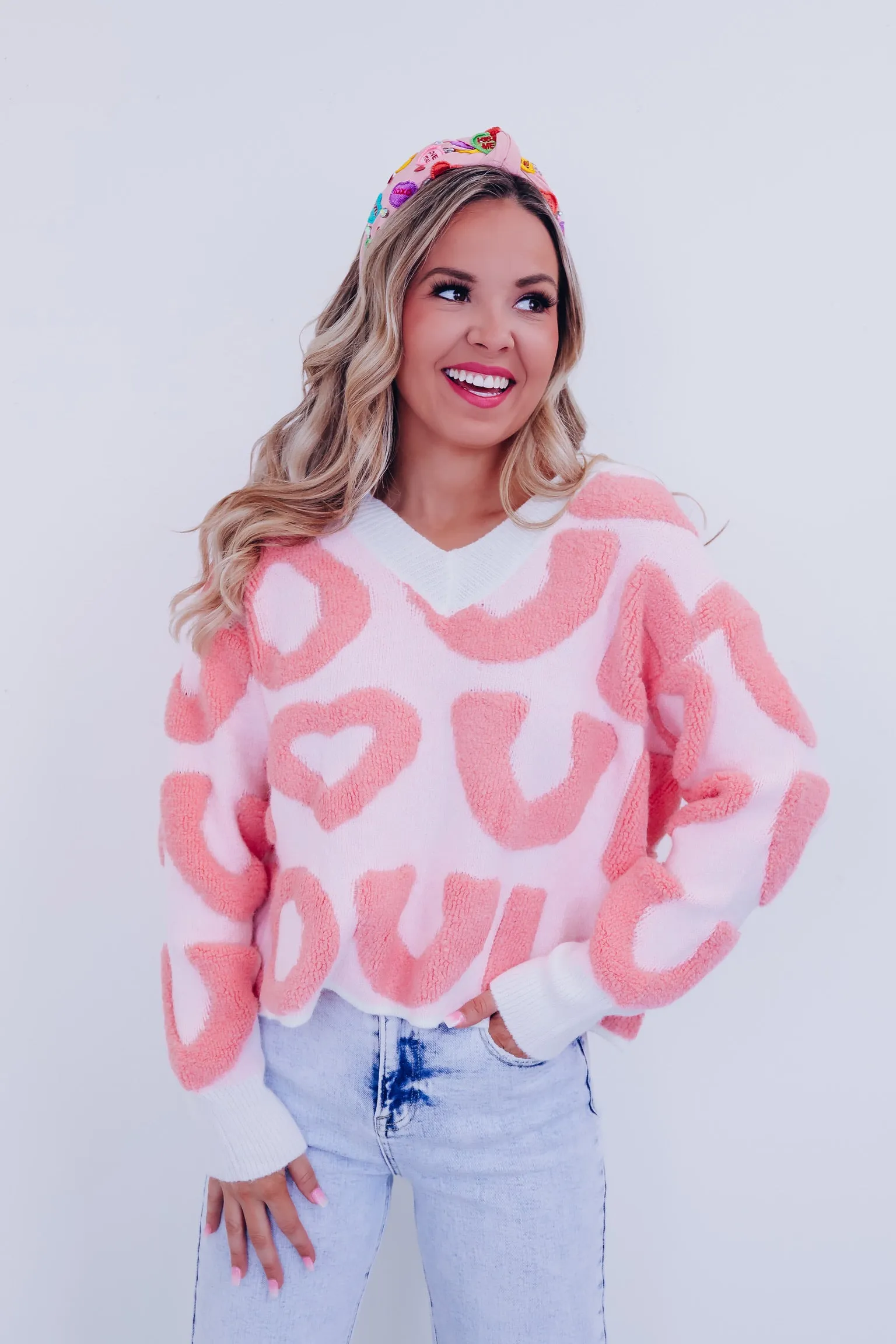 Ciara Chenille Accent "Love" Sweater