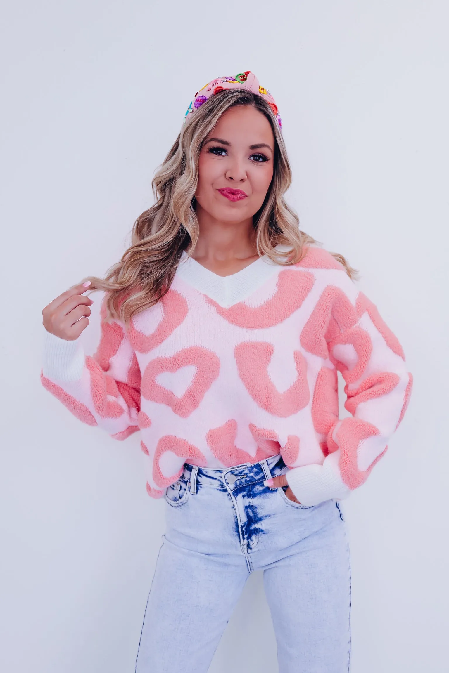 Ciara Chenille Accent "Love" Sweater