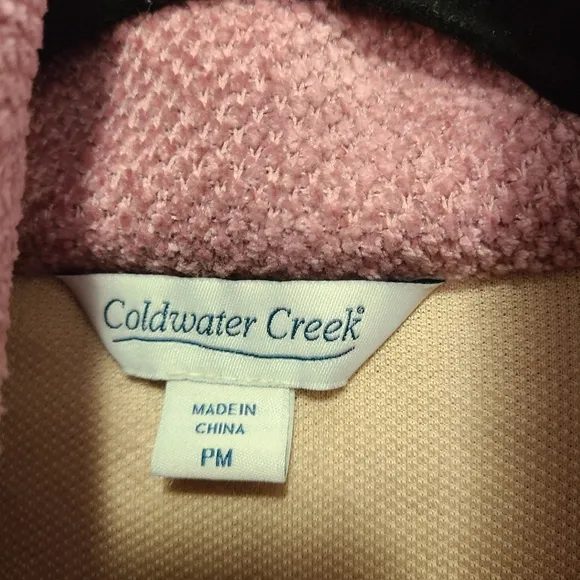 COLDWATER CREEK Patchwork Hearts Soft Artists Wonder Jacket PM