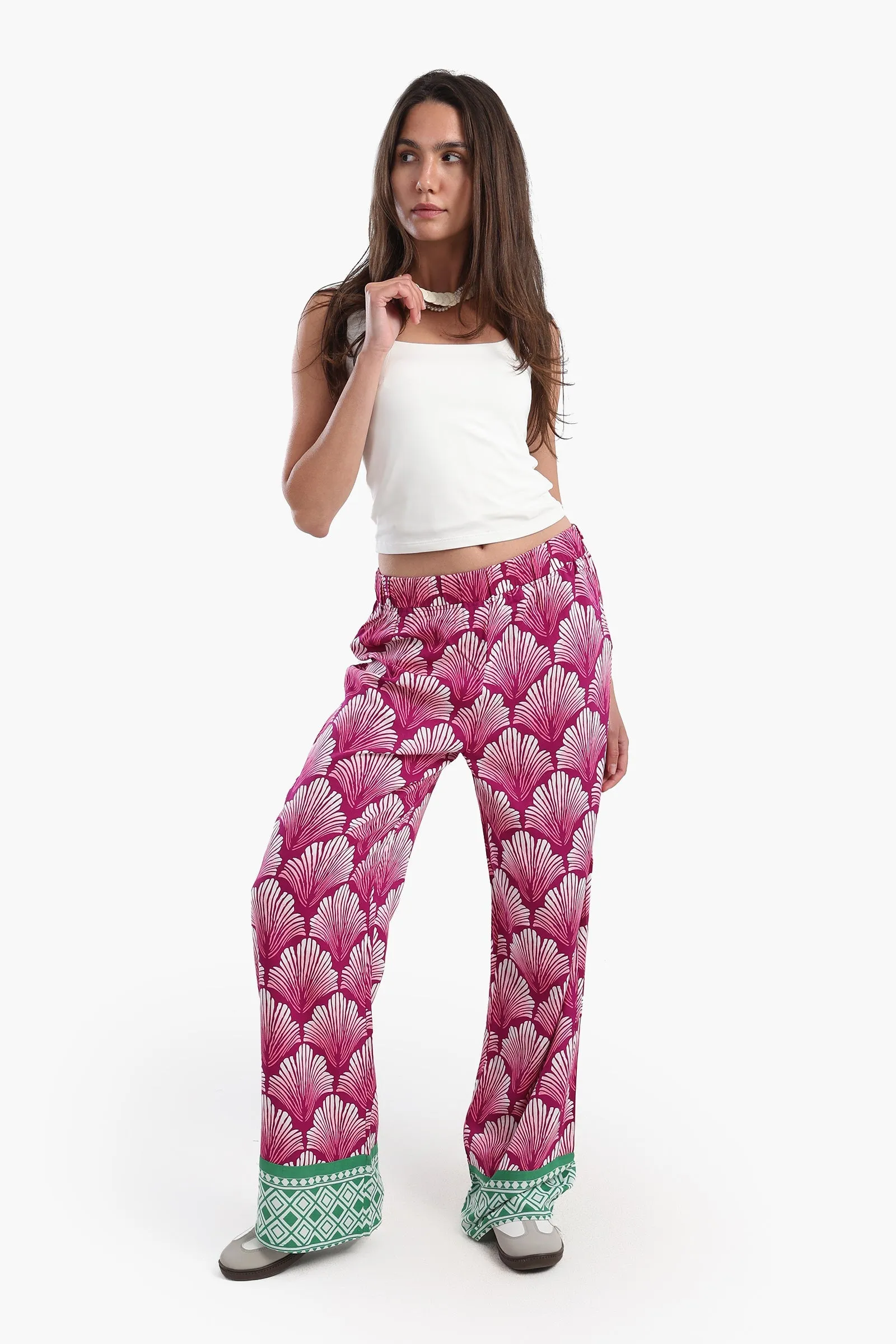 Color Block Wide Leg Pants
