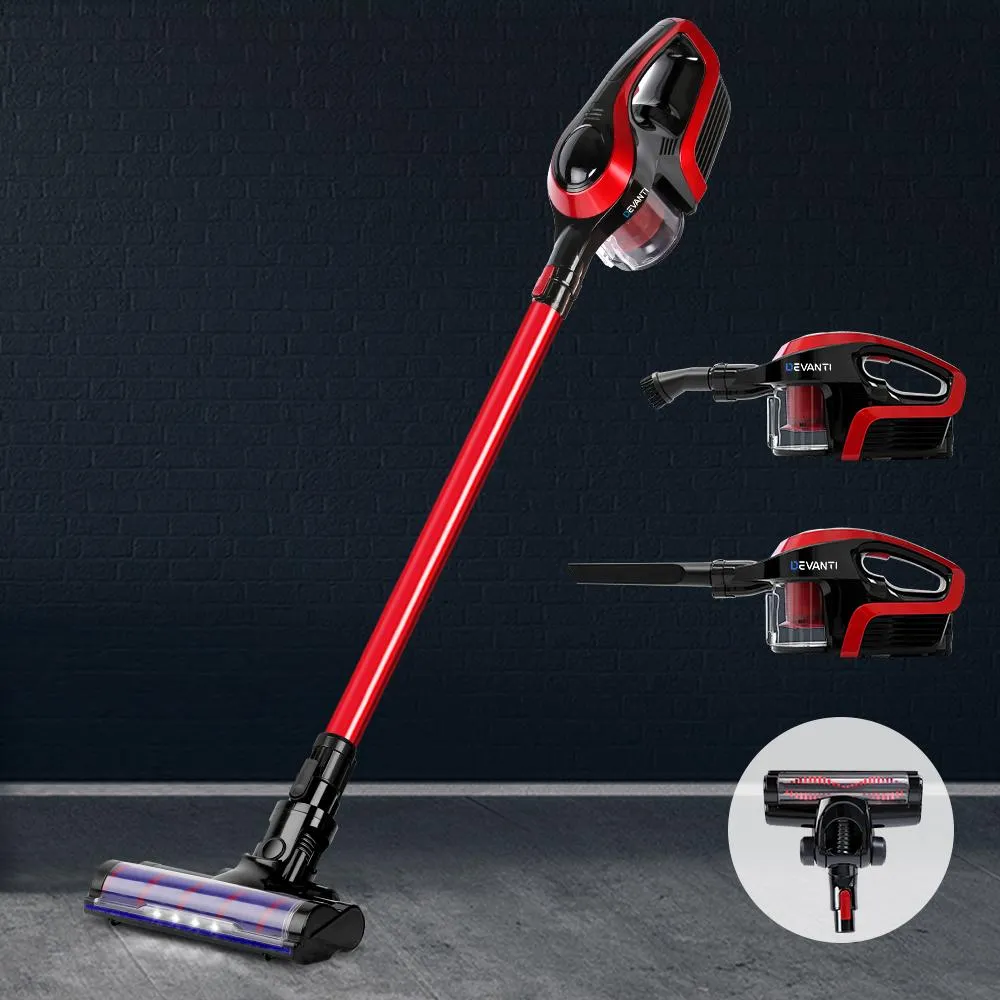 Cordless 150w Handstick Vacuum Cleaner Red and Black