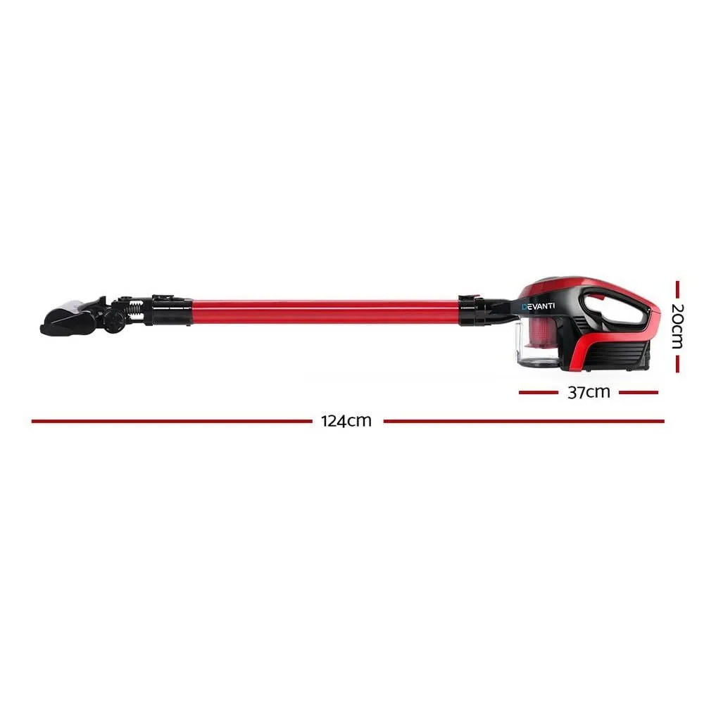 Cordless 150w Handstick Vacuum Cleaner Red and Black