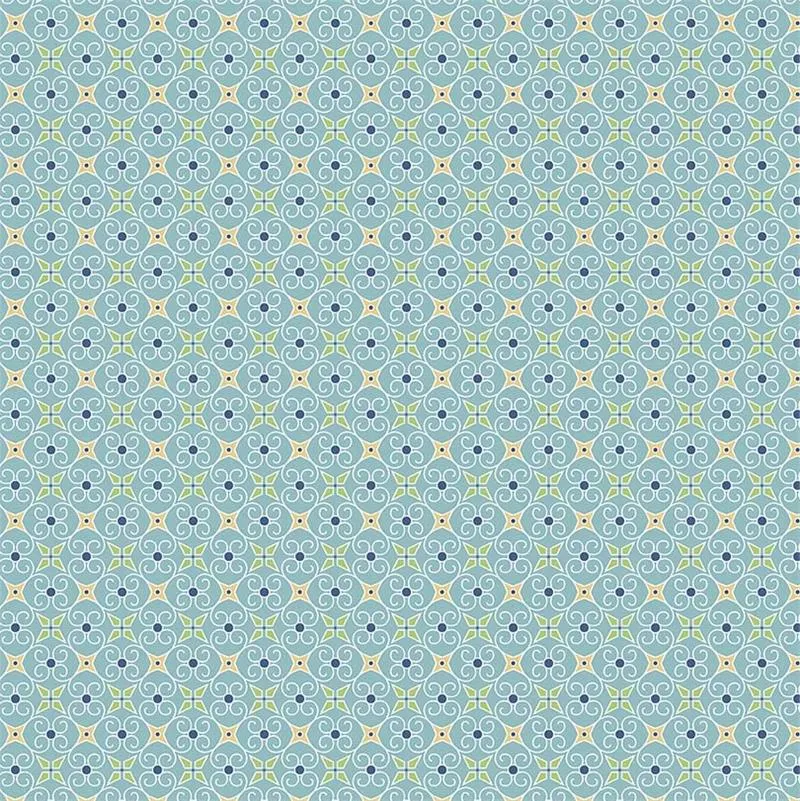 Cozy Christmas Wrapping Paper in Blue by Lori Holt for Riley Blake Designs