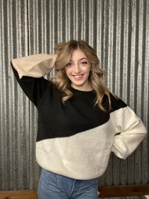Cozy Up With Me Asymmetrical Sweater-2 Colors Available