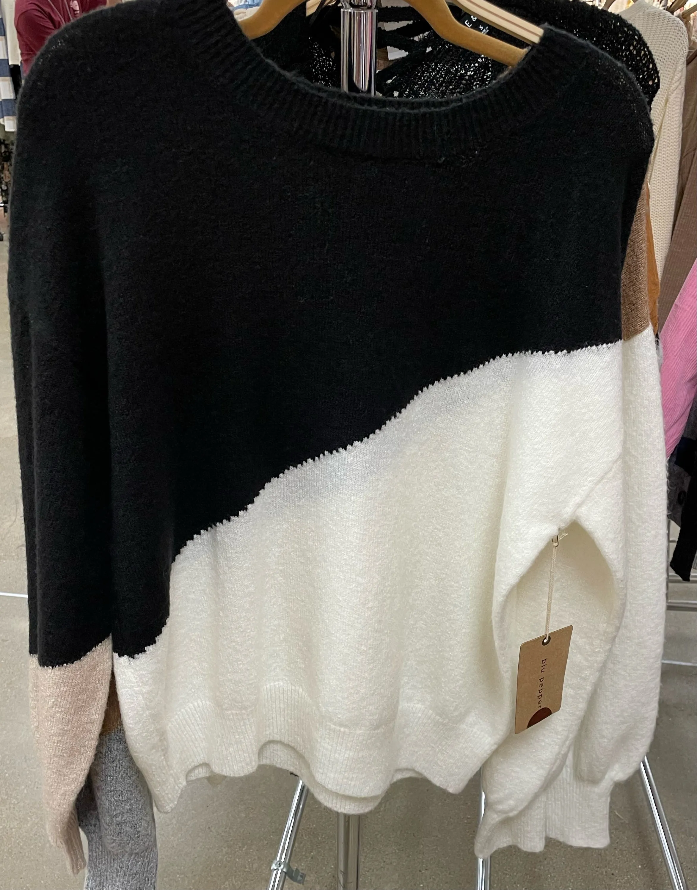 Cozy Up With Me Asymmetrical Sweater-2 Colors Available